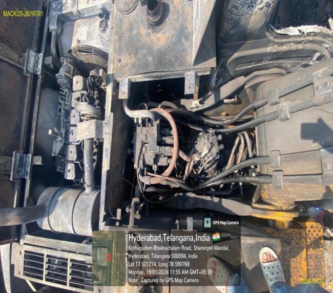 Fire Affected Damage Excavator